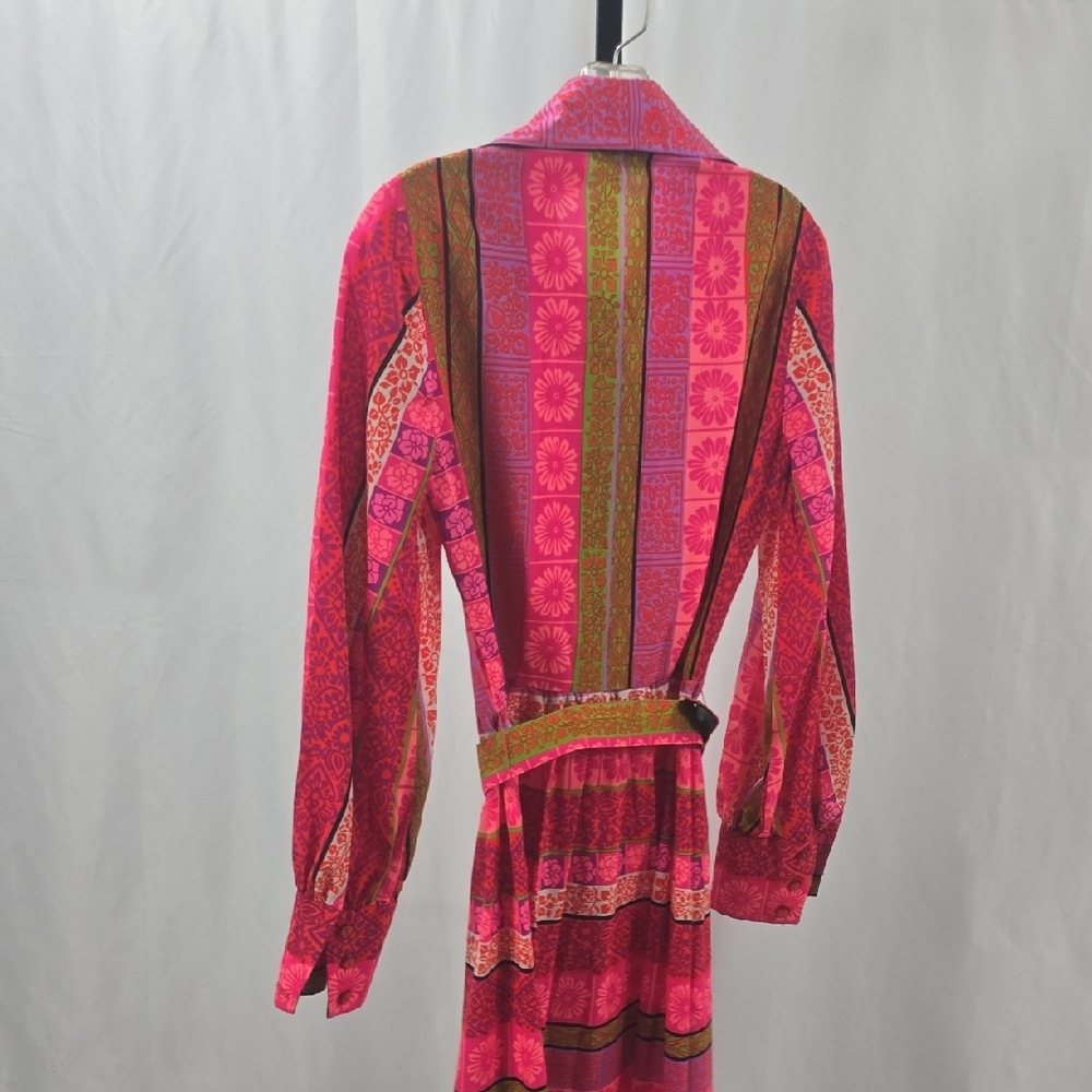 Vintage Alex Coleman Vibrant Button Down Dress - Picture 9 of 11